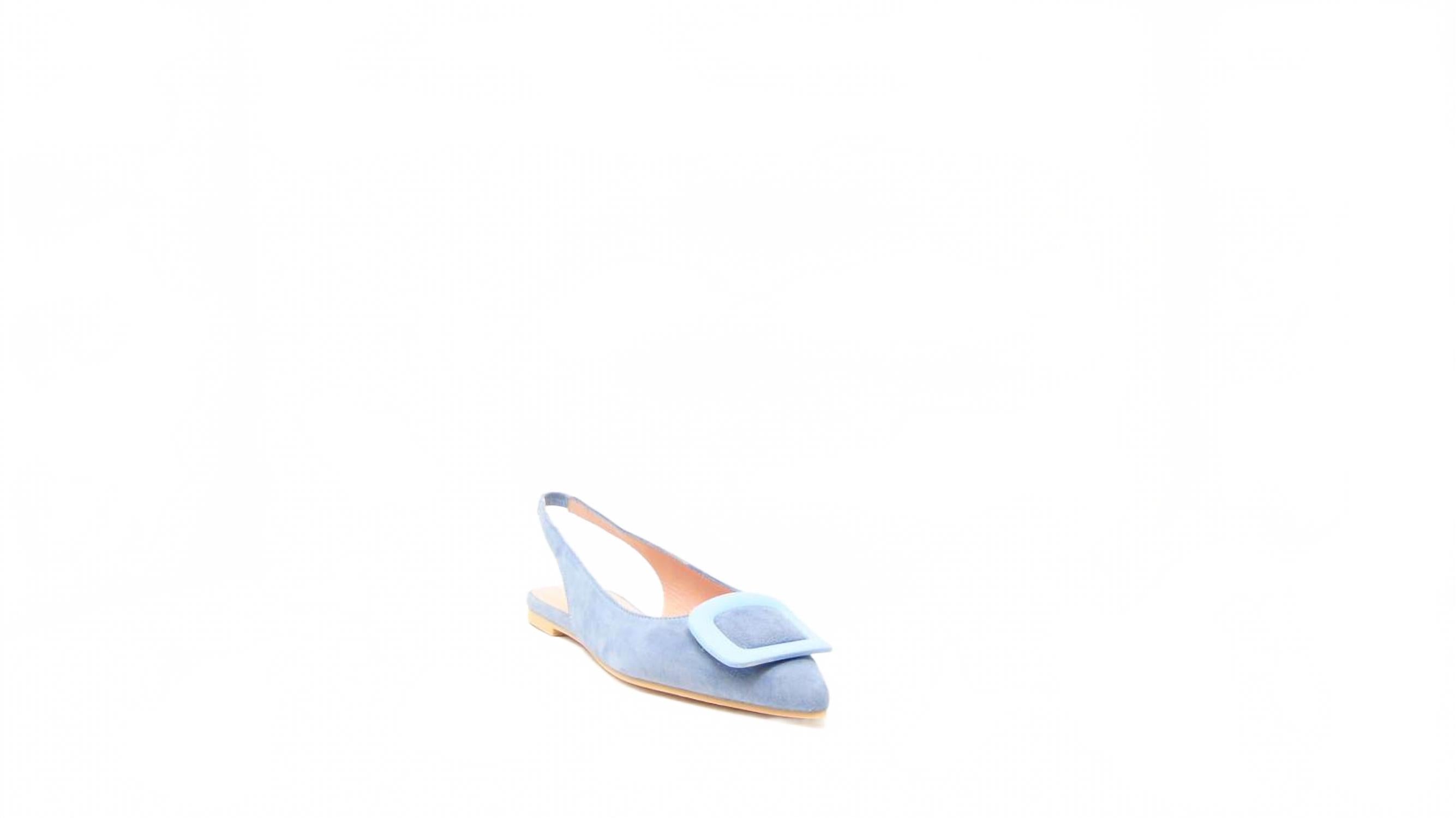 Женские мюли Ella из замши на танкетке в дениме Angelis Pretty Ballerinas, Angelis Denim
