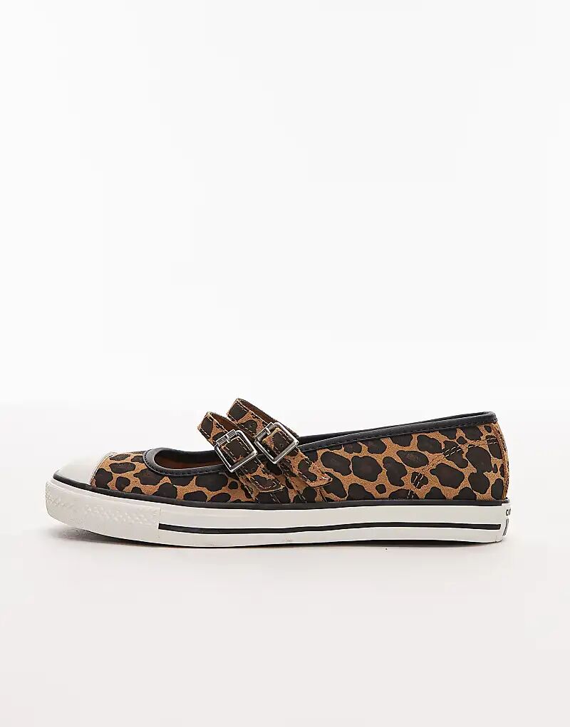 Кеды Converse Chuck Taylor All Star Dainty Mary Jane с леопардовым принтом — фото 2