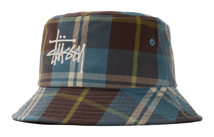 

Хлопковая панама унисекс синий/мятно-серый зеленый/оранжевый Stussy