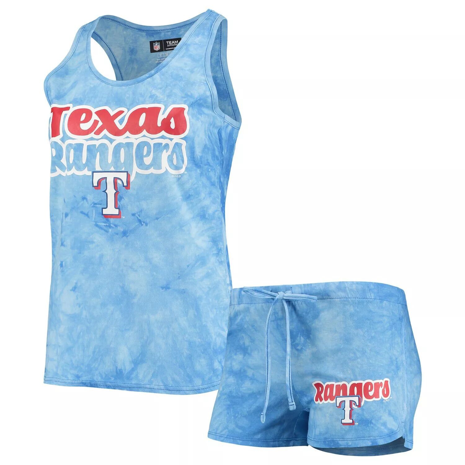 

Женский комплект из топа и шорт Concepts Sport Royal Texas Rangers Billboard Racerback