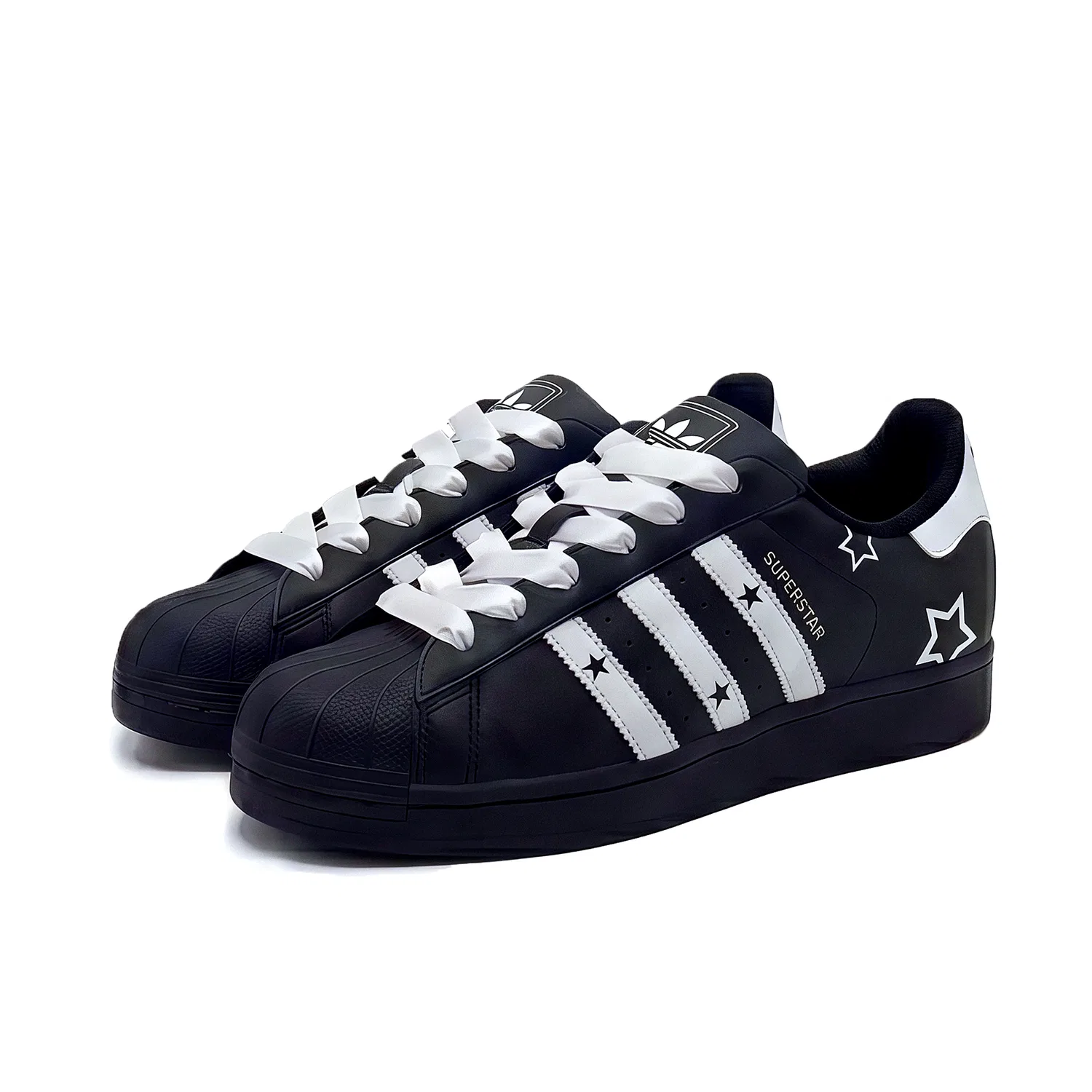 Детские кроссовки для скейтбординга Superstar 2 Adidas Originals черно-белые — фото 4