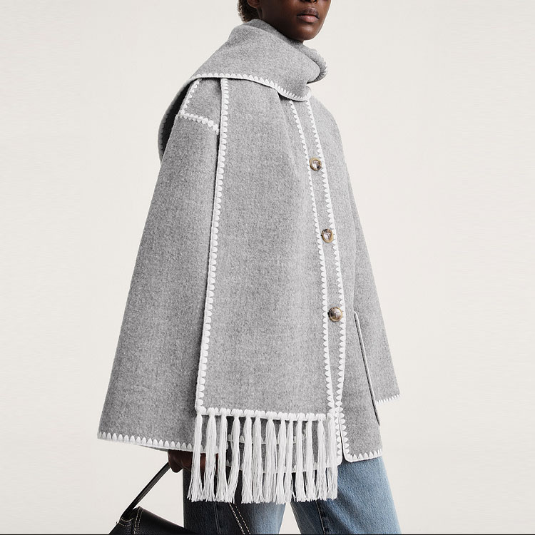 современный кейп из твида