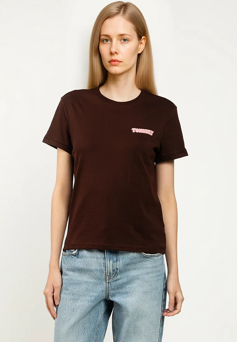 Футболка, джинсовая, Tommy Jeans, белый Tommy Hilfiger