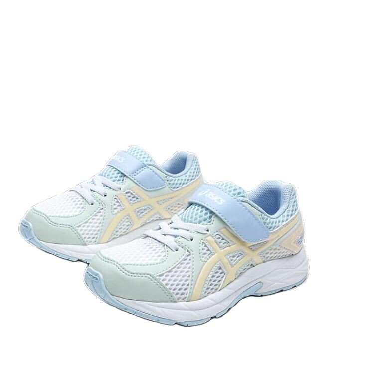 Кроссовки детские RUNNING KIDS CONTEND Series детские низкие белые/зеленые/синие Asics, белый/зеленый/синий — фото 3
