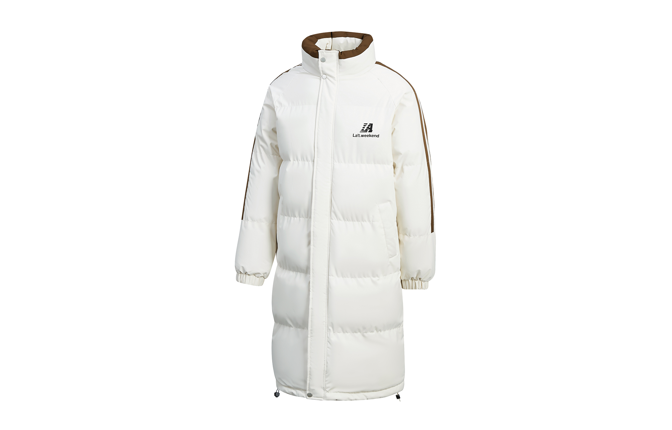 

LA'T.WEEKEND Пуховик Unisex, Apricot (Striped-8123)