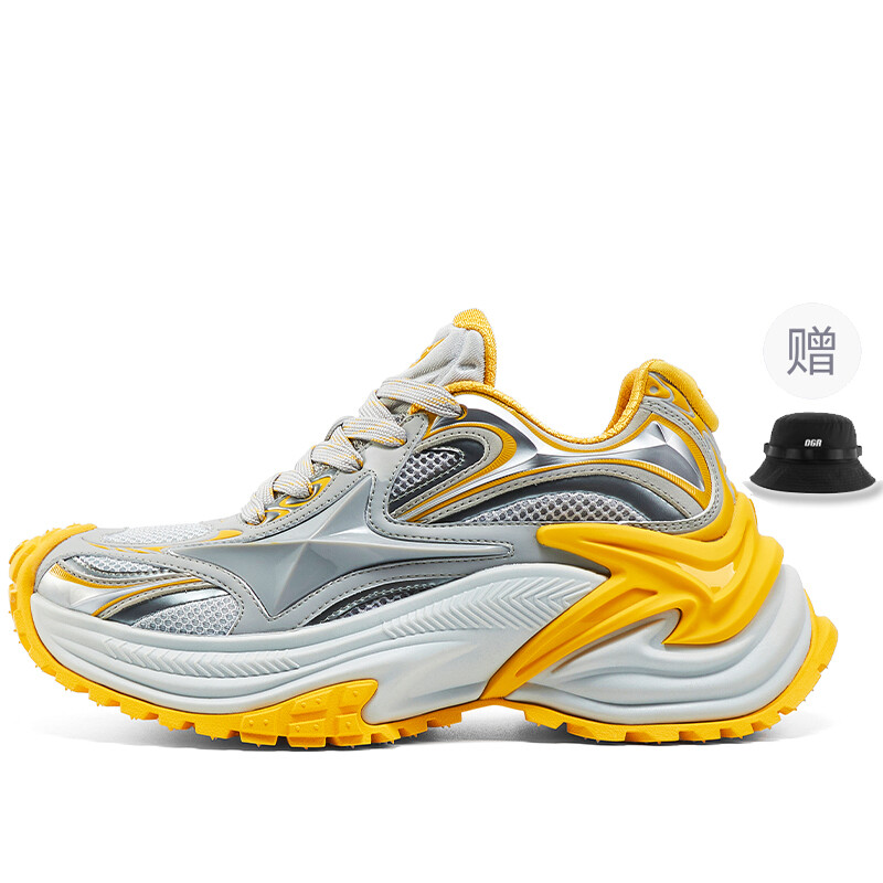 

1807 X Кроссовки унисекс с низким верхом Ogr, цвет Gray Yellow