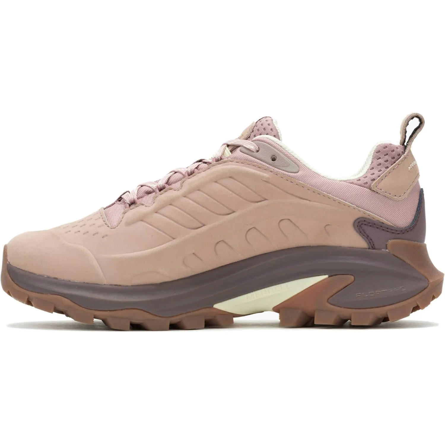 Женские кожаные водонепроницаемые треккинговые туфли Moab Speed 2 Merrell, Adobe Rose — фото 2