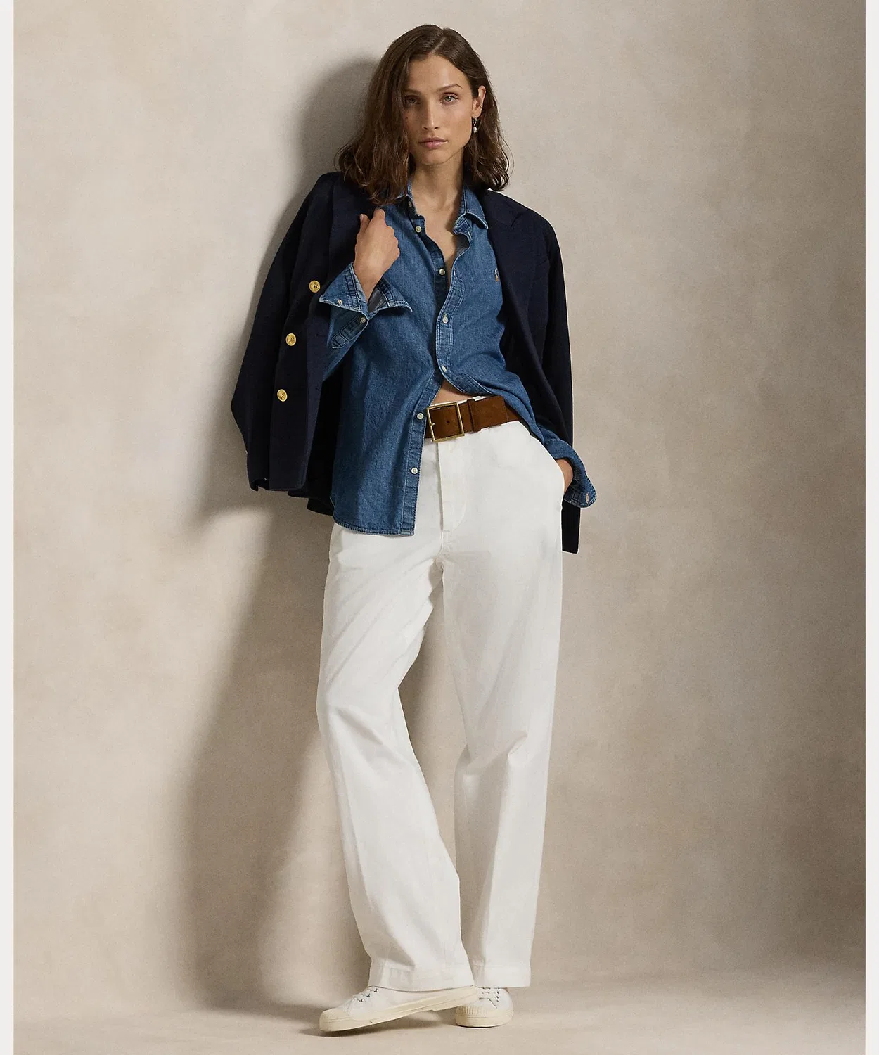 Брюки чинос прямые хлопковые Polo Ralph Lauren белые