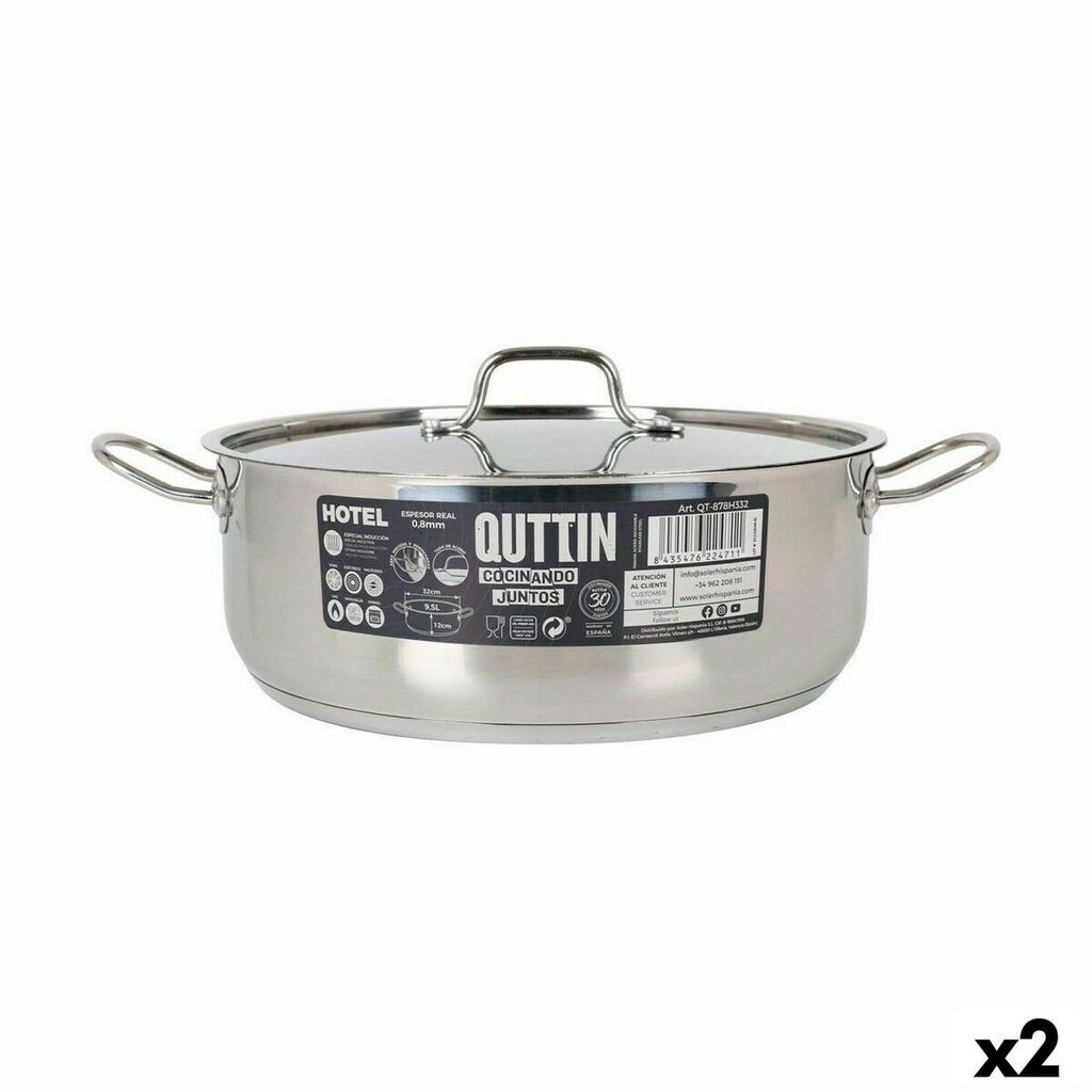 

Кастрюля с крышкой Quttin Hotel сталь ø 32 x 12 см (2 шт.)