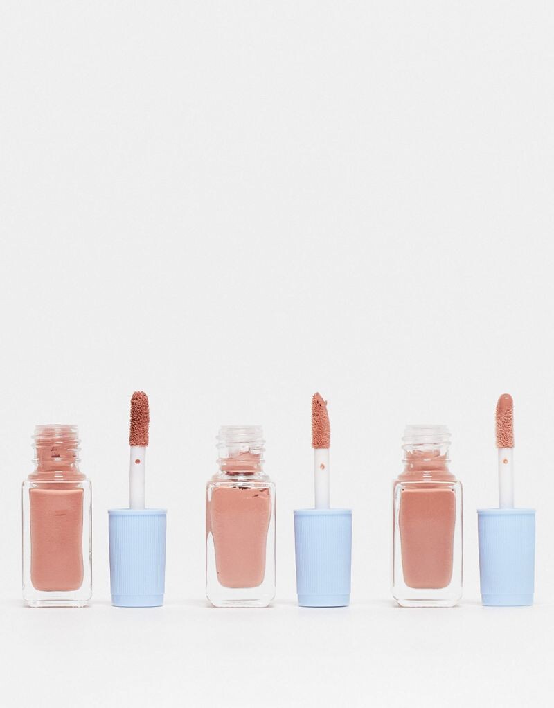 

Alleyoop Multi-Mood Lip Trio — блеск, крем и матовый цвет телесного цвета, Brand Nude