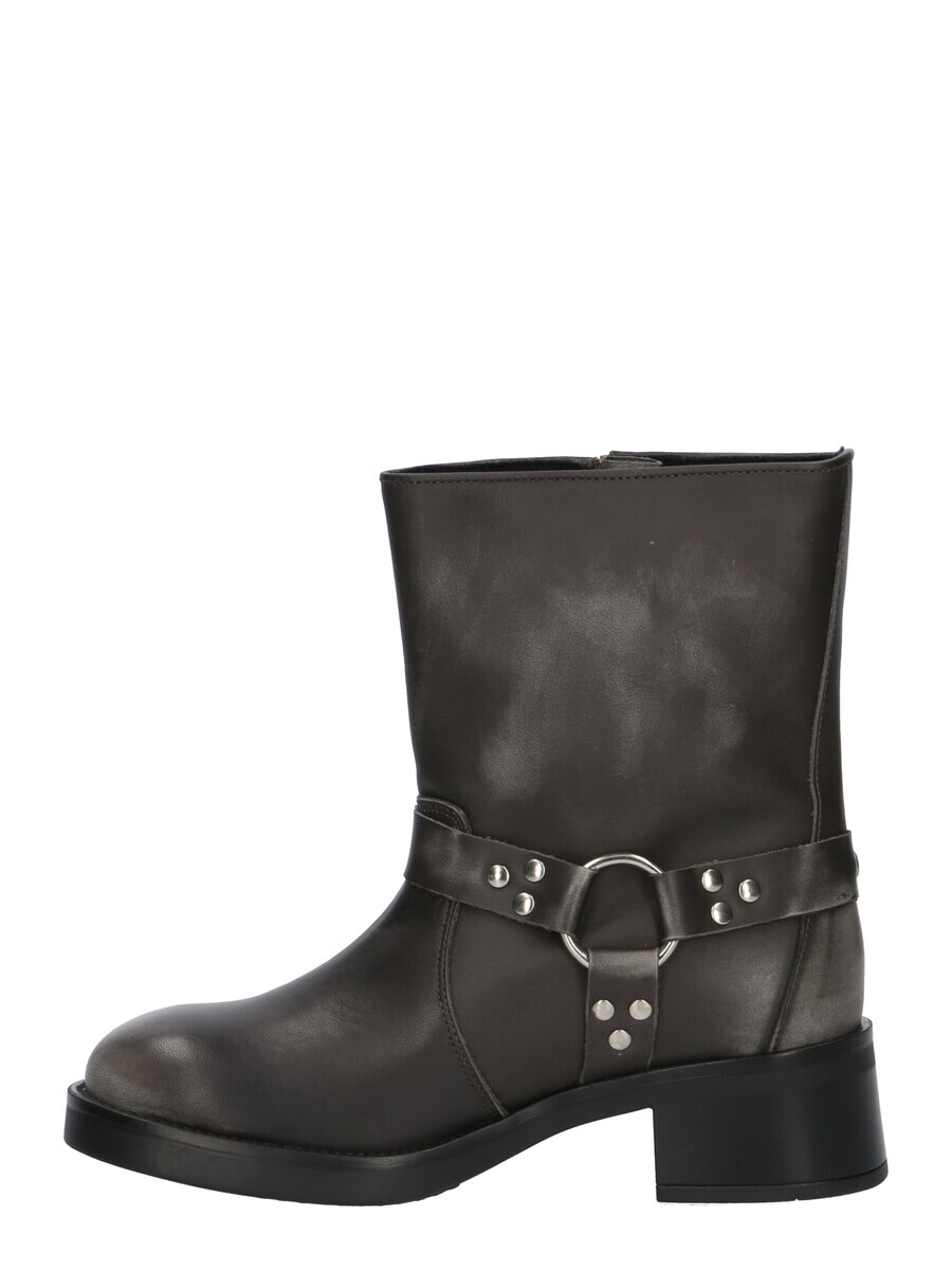 Ботинки женские Steve Madden Boots Becase кожаные с пряжками, графитовый — фото 2
