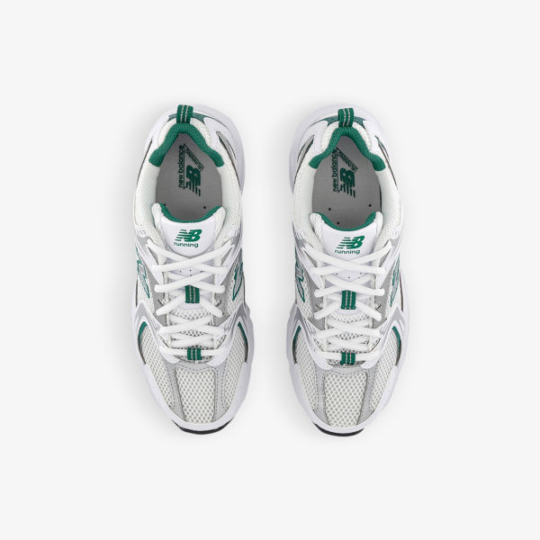 Кроссовки New Balance Mr530 с логотипом, белый / зеленый — фото 2