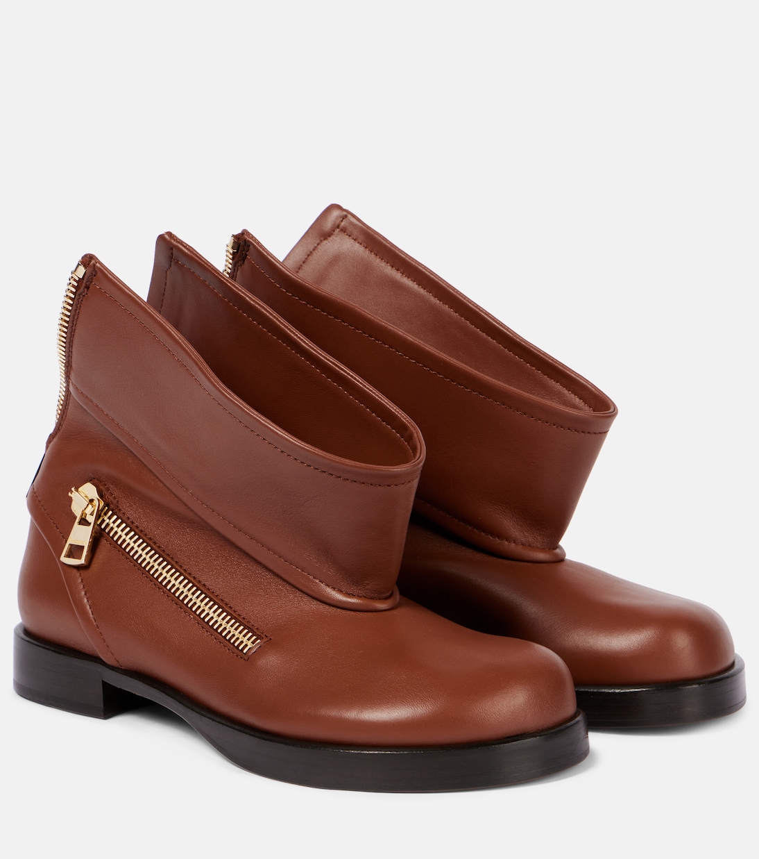 Кожаные байкерские ботинки JW Anderson, Chestnut