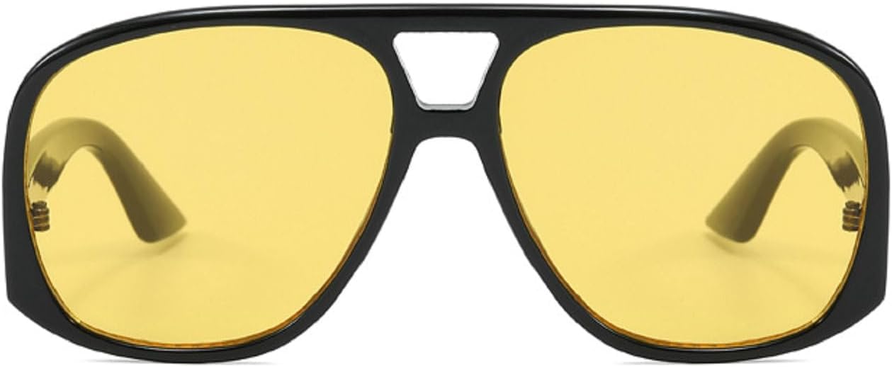 

Большие женские солнцезащитные очки-пилот, модные градиентные оттенки, защита от УФ-излучения UV400; мужские модные зеленые и розовые солнцезащитные очки 6201 Melrose, Black Yellow