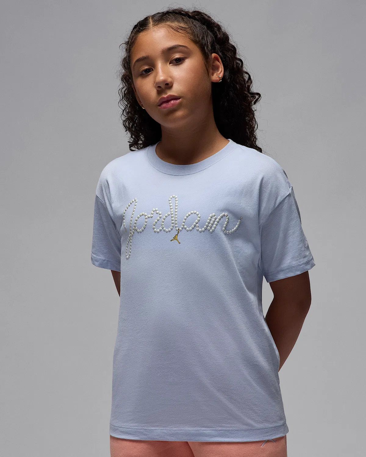 Детская футболка Jordan Big Kids' Pearl, Ghost