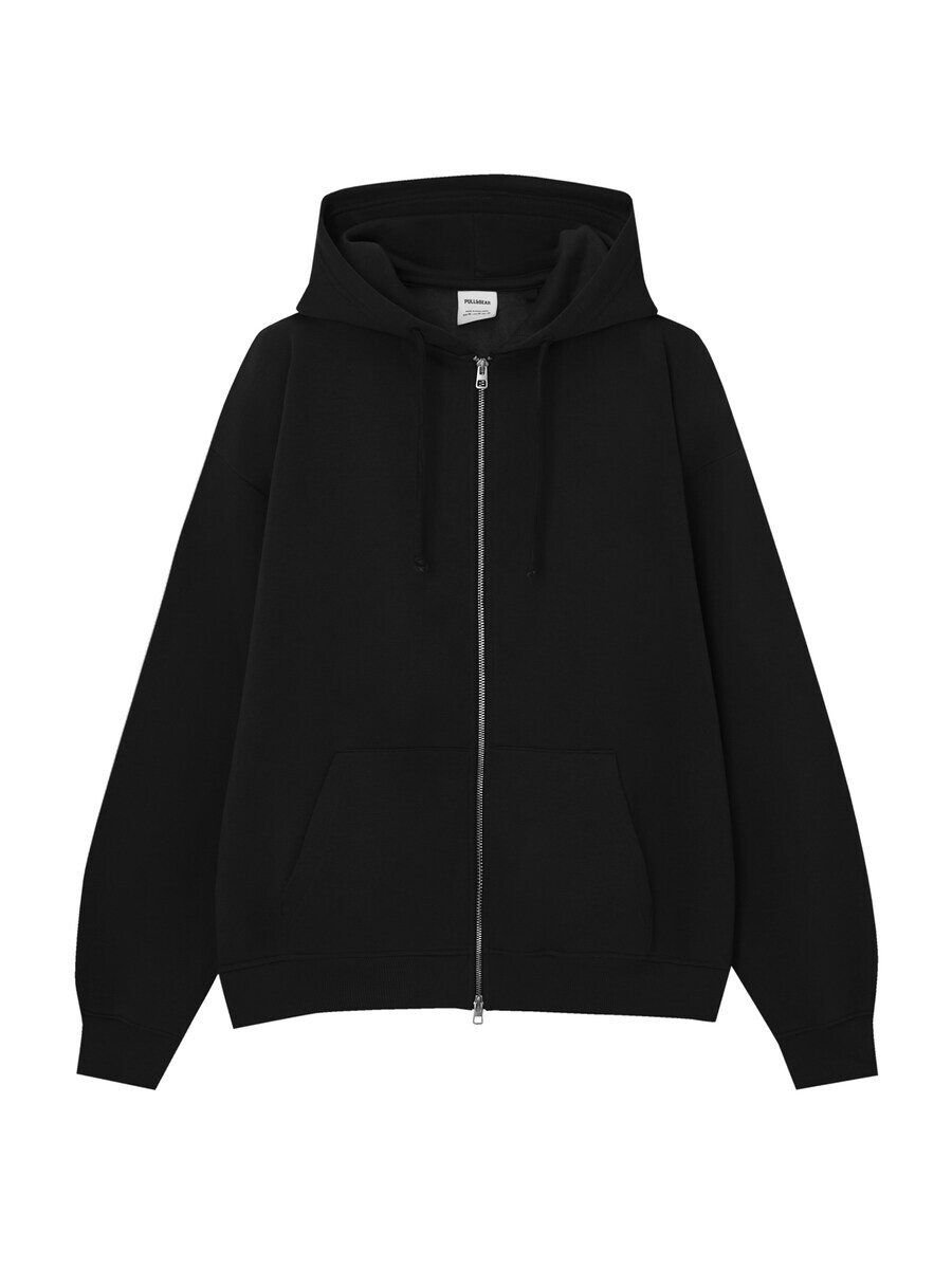 

Худи на молнии Pull&Bear, черный