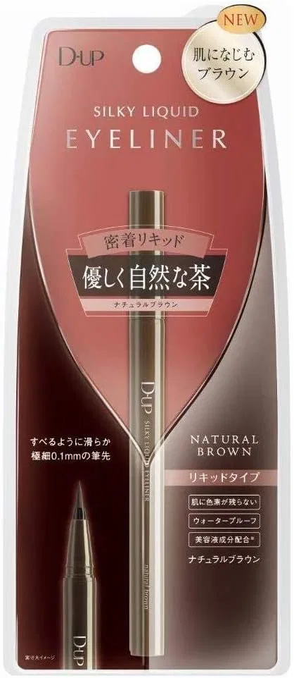 Подводка для глаз Silky Liquid Eyeliner WP D-Up Натуральный коричневый, 1 шт.