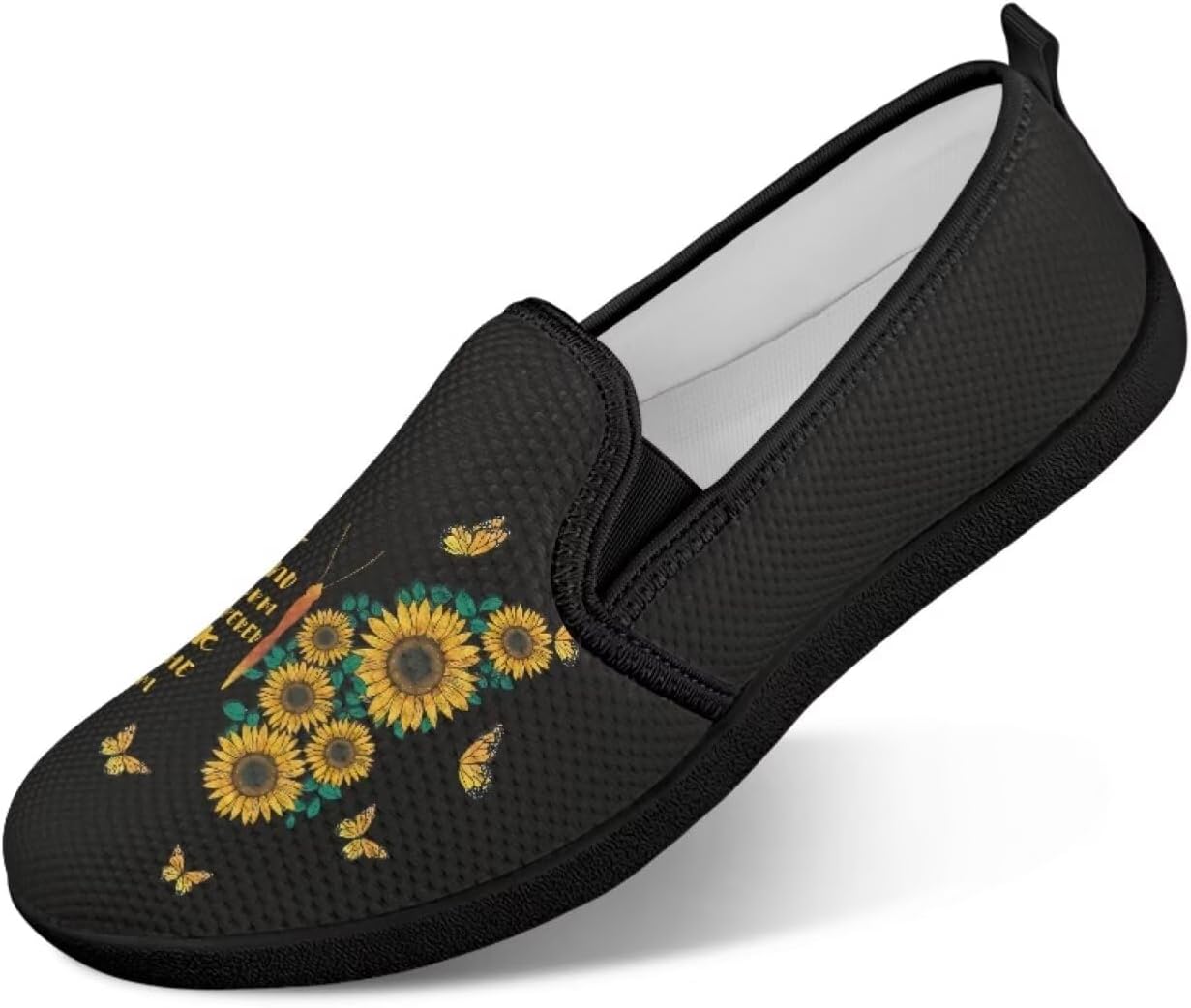 

Мужские лоферы без шнурков, удобные повседневные туфли, дышащие сетчатые кроссовки для ходьбы, плоская подошва без перепада, для тренажерного зала, размеры 4-9 Twousenru, Butterfly Sunflower