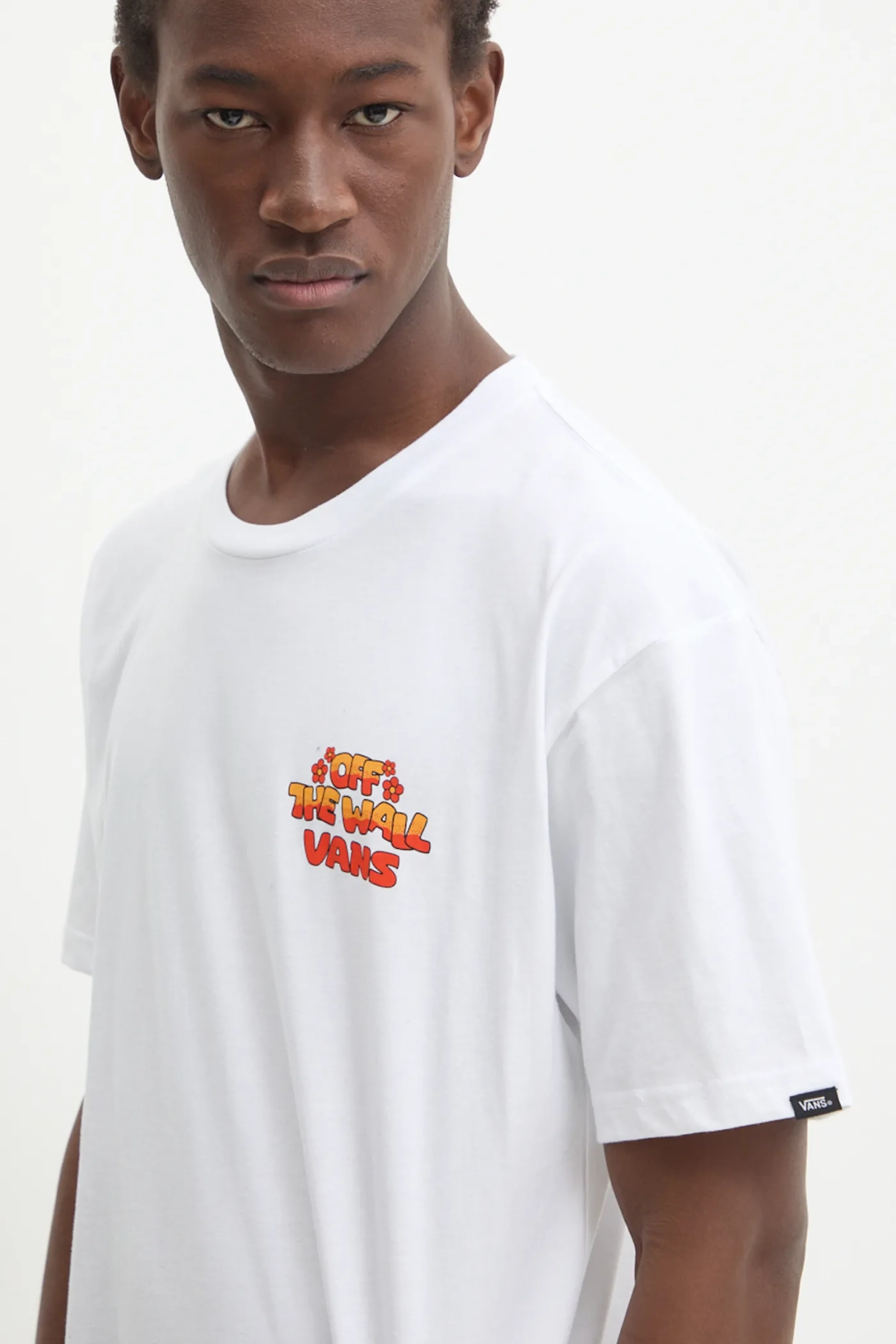 

Хлопковая футболка Vans, белый