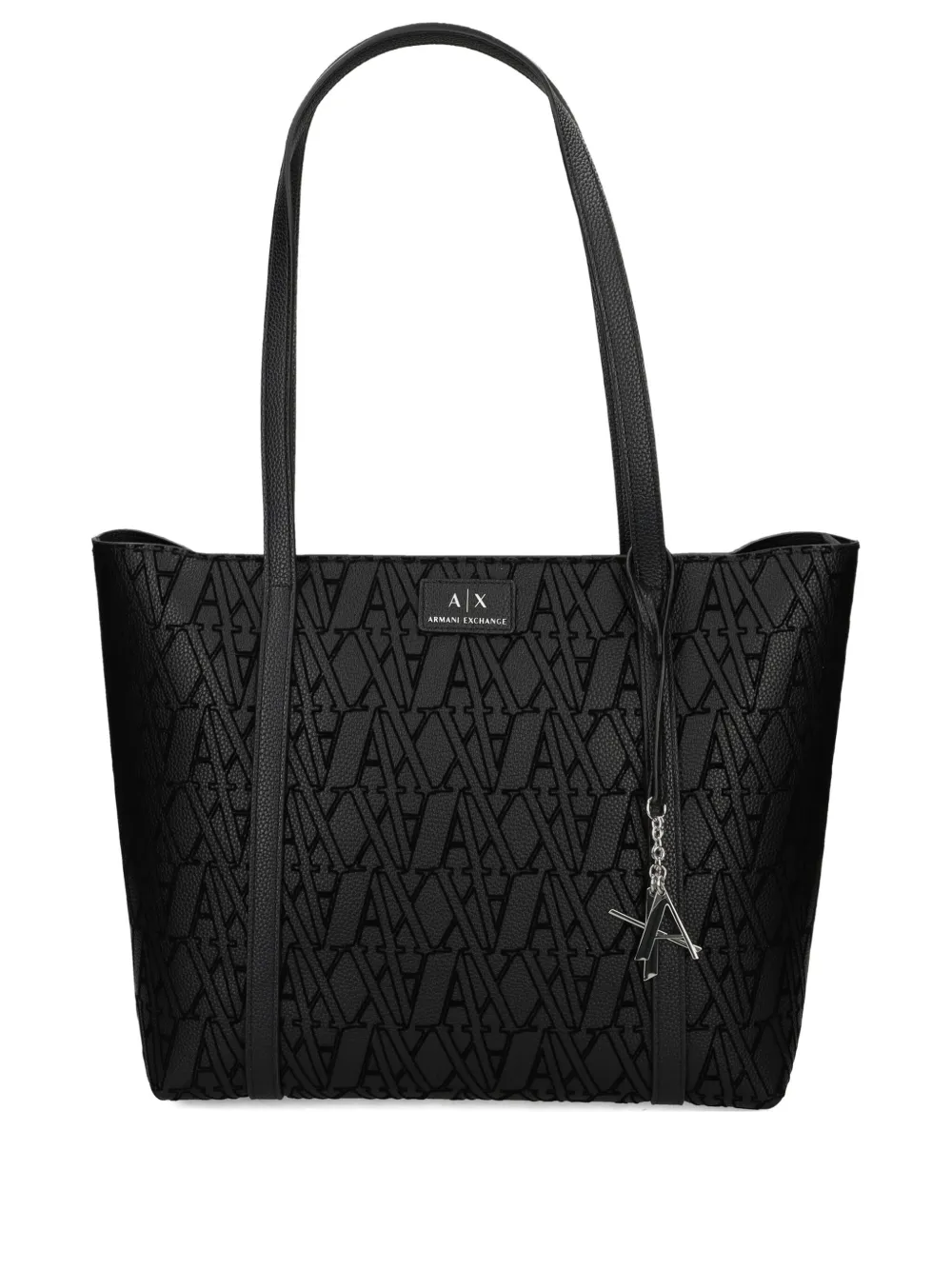 

Сумка-тоут с монограммой Armani Exchange, черный