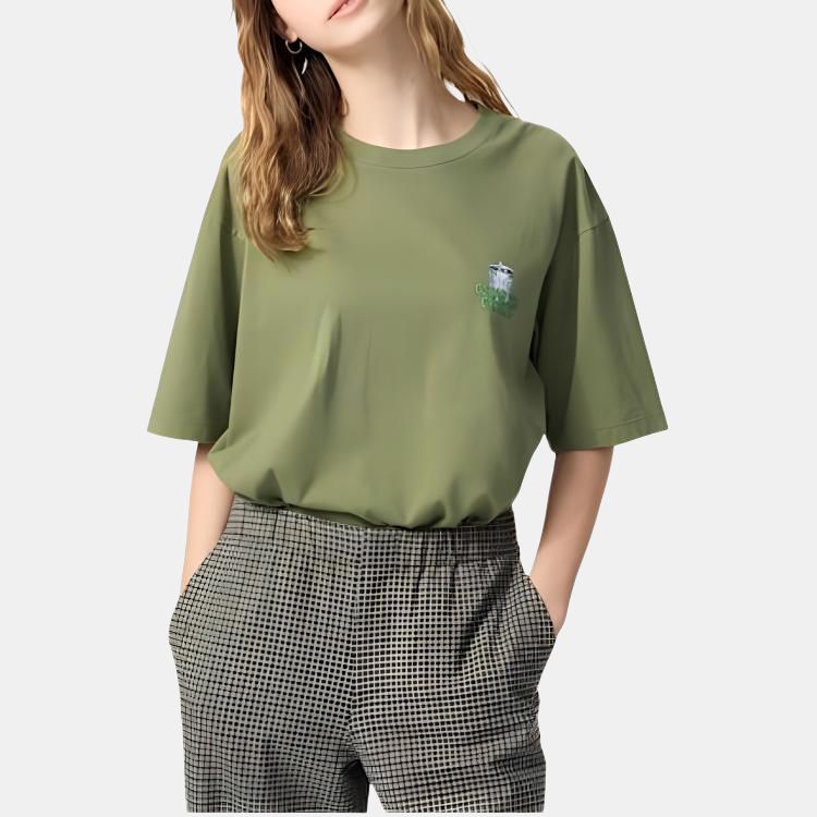 UNIQLO Футболка Unisex Sesame Street X Sesame Street Collaboration Olive — фото 4