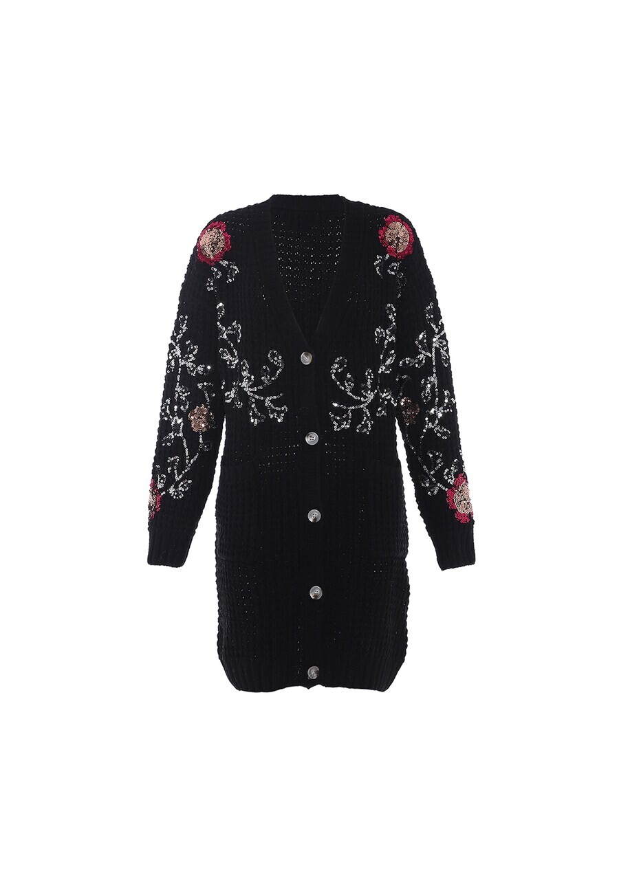 

Вязаный кардиган faina Knit Cardigan, черный