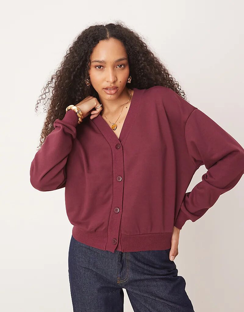 

Кардиган ASOS DESIGN бордового цвета — часть комплекта