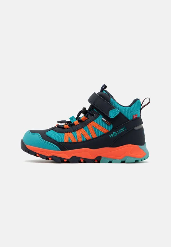Походные ботинки средней высоты tronfjell Trollkids, Atlantic Blue/Dark Navy/Glow Orange
