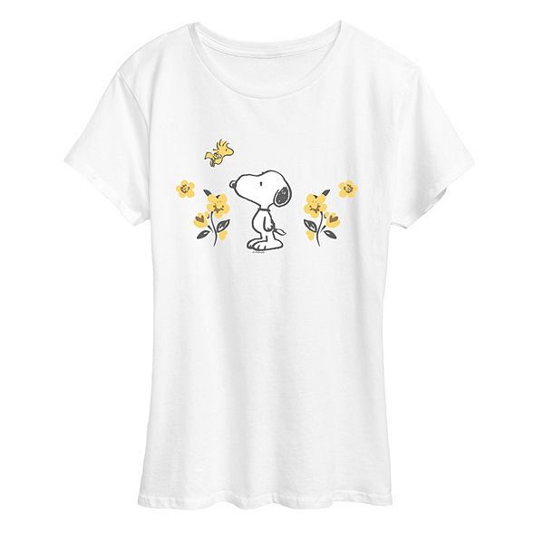 

Футболка женская с принтом Peanuts Snoopy & Woodstock Licensed Character, White, Белый, Футболка женская с принтом Peanuts Snoopy & Woodstock Licensed Character, White