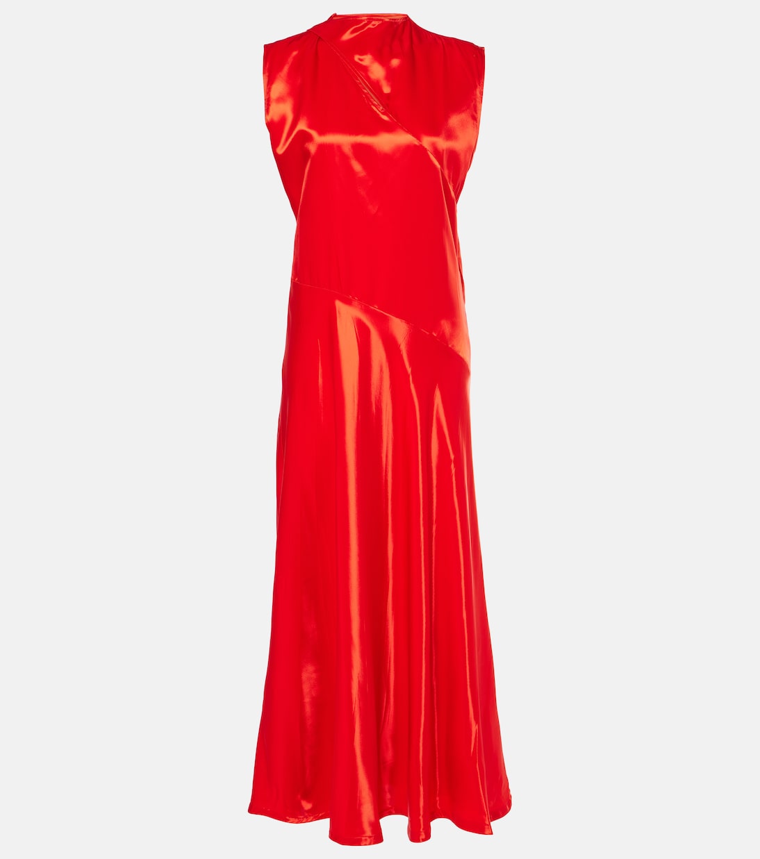 

Атласное платье миди Jil Sander, Rouge
