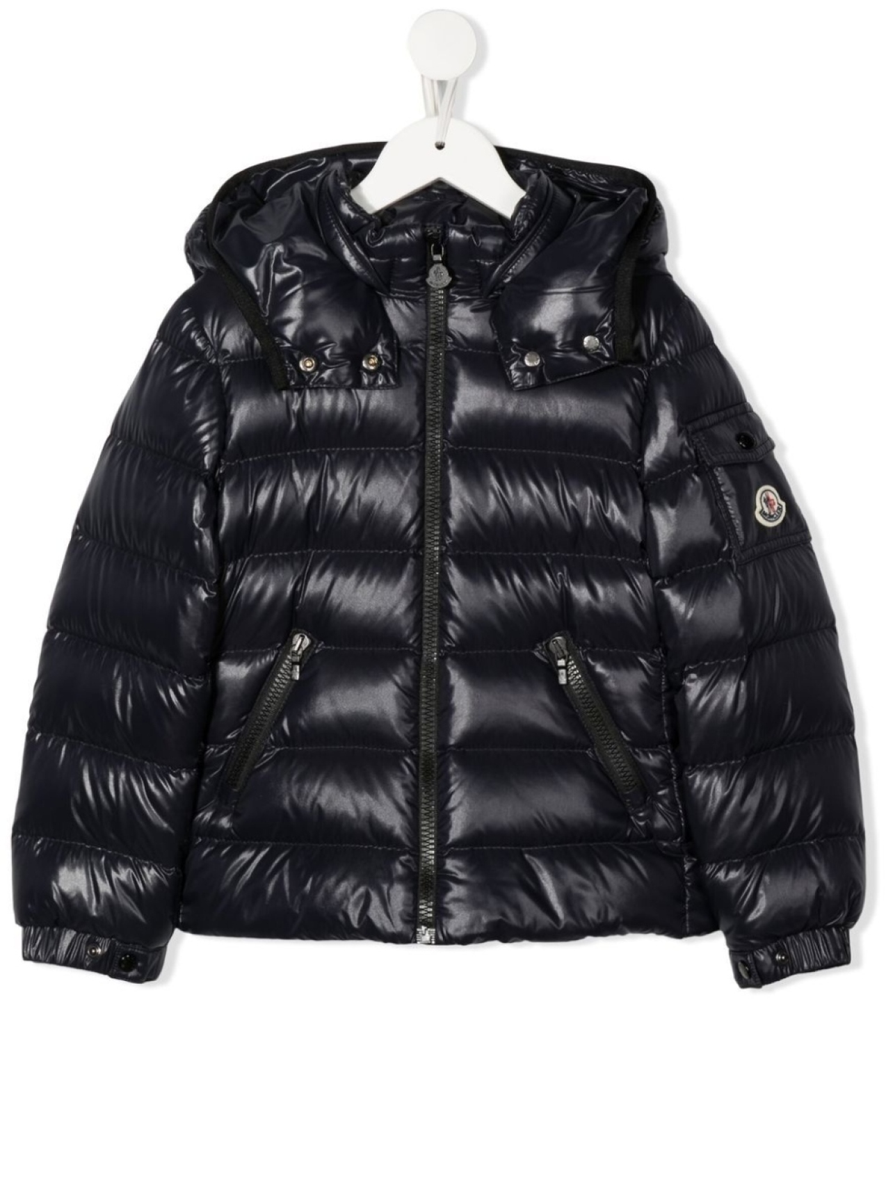 

Moncler Enfant пуховик с капюшоном, синий