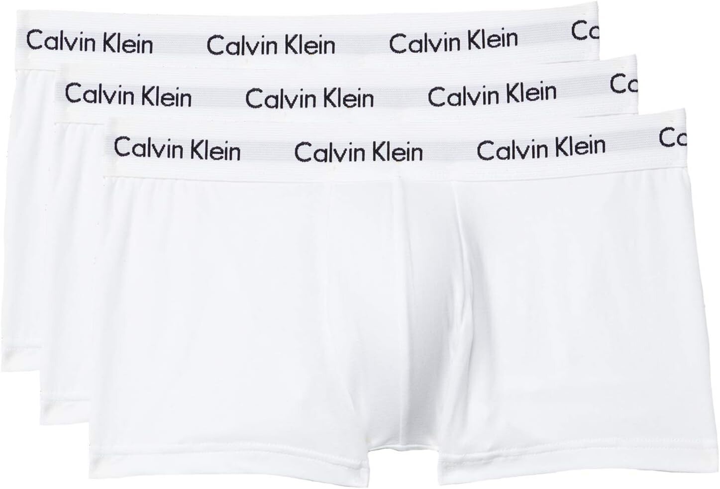 

Хлопковые трусы-стрейч с низкой посадкой, 3 шт. Calvin Klein Underwear, белый