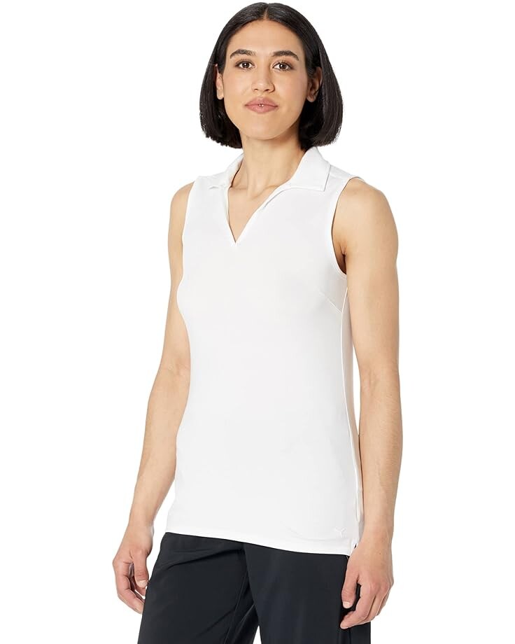 

Поло PUMA Golf Cloudspun Coast Sleeveless, цвет Bright White