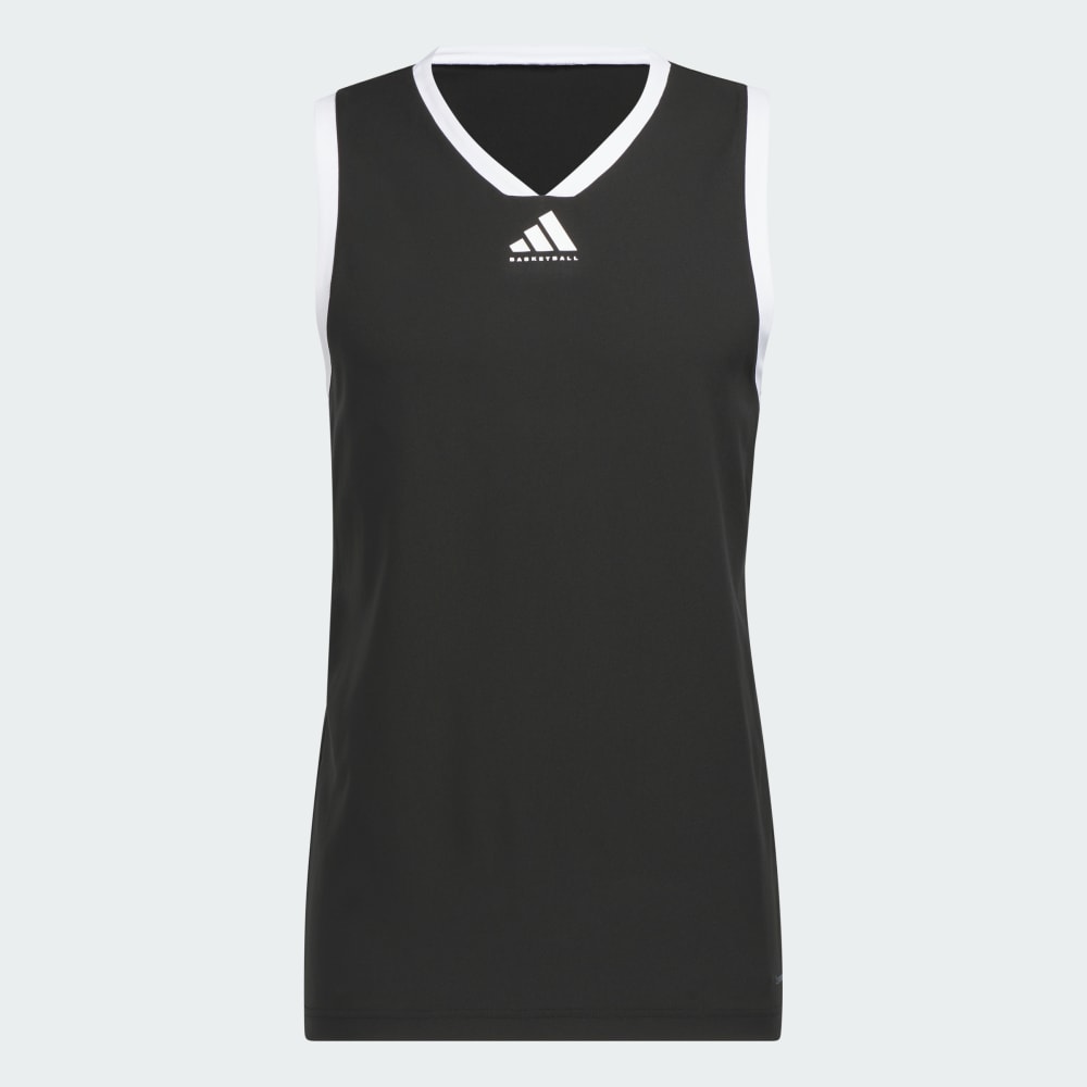 Спортивный топ Adidas Crazy Lite Jersey, черный/белый — фото 4