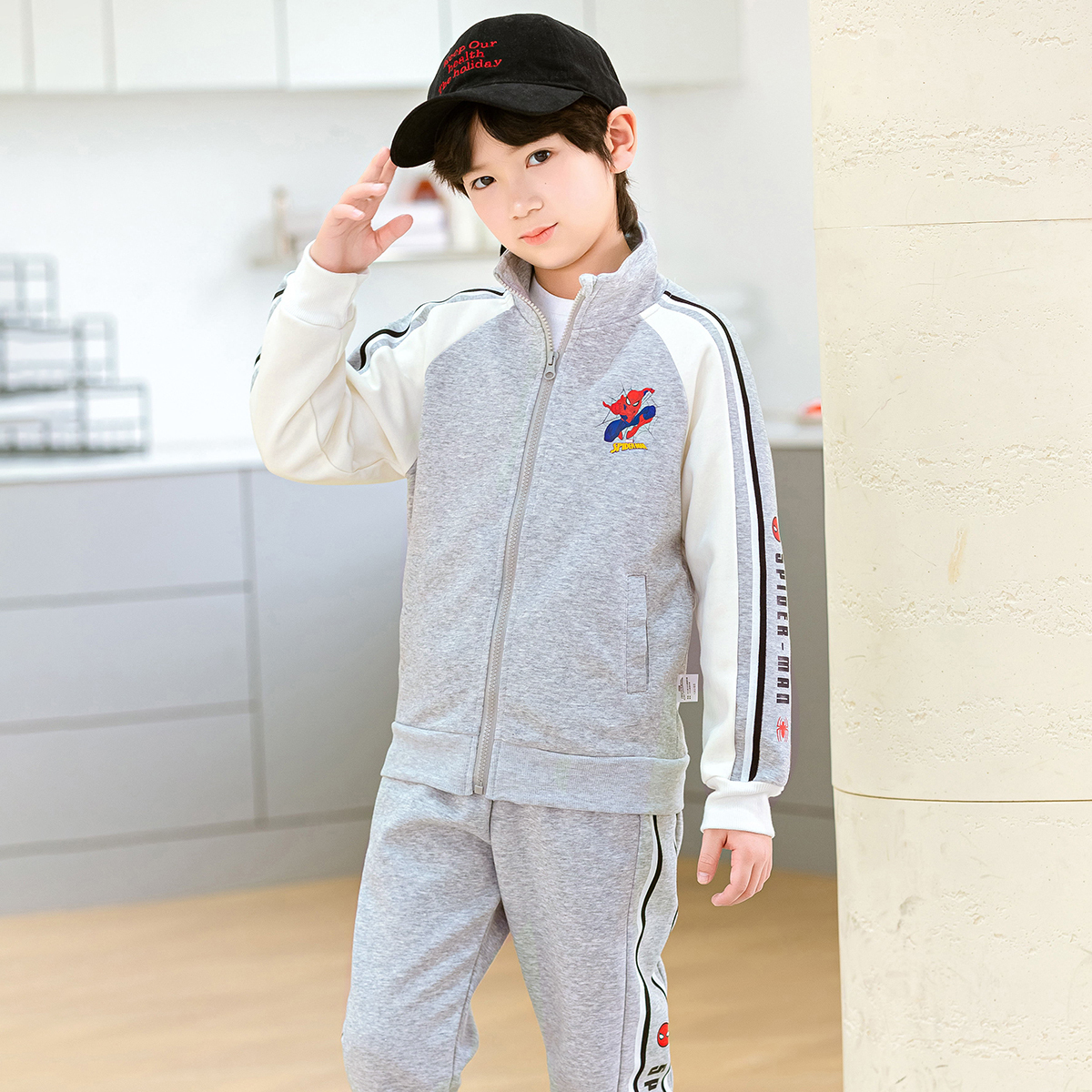 Повседневная спортивная одежда heather gray для детей 3-7 лет Disney, серый — фото 4