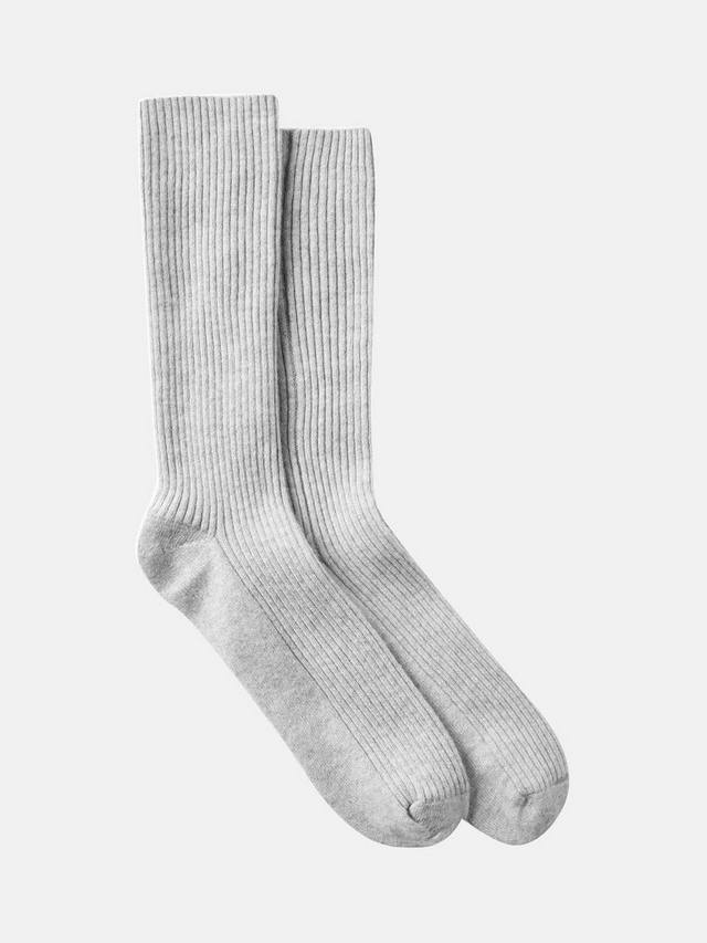 

Рифленые носки для кровати из чистого кашемира British Boxers, Soft Grey