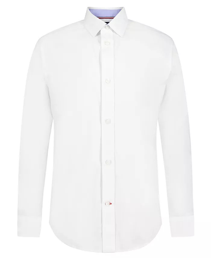 

Футболка с длинным рукавом для мальчиков Stretch Solid Twill Tommy Hilfiger, белый