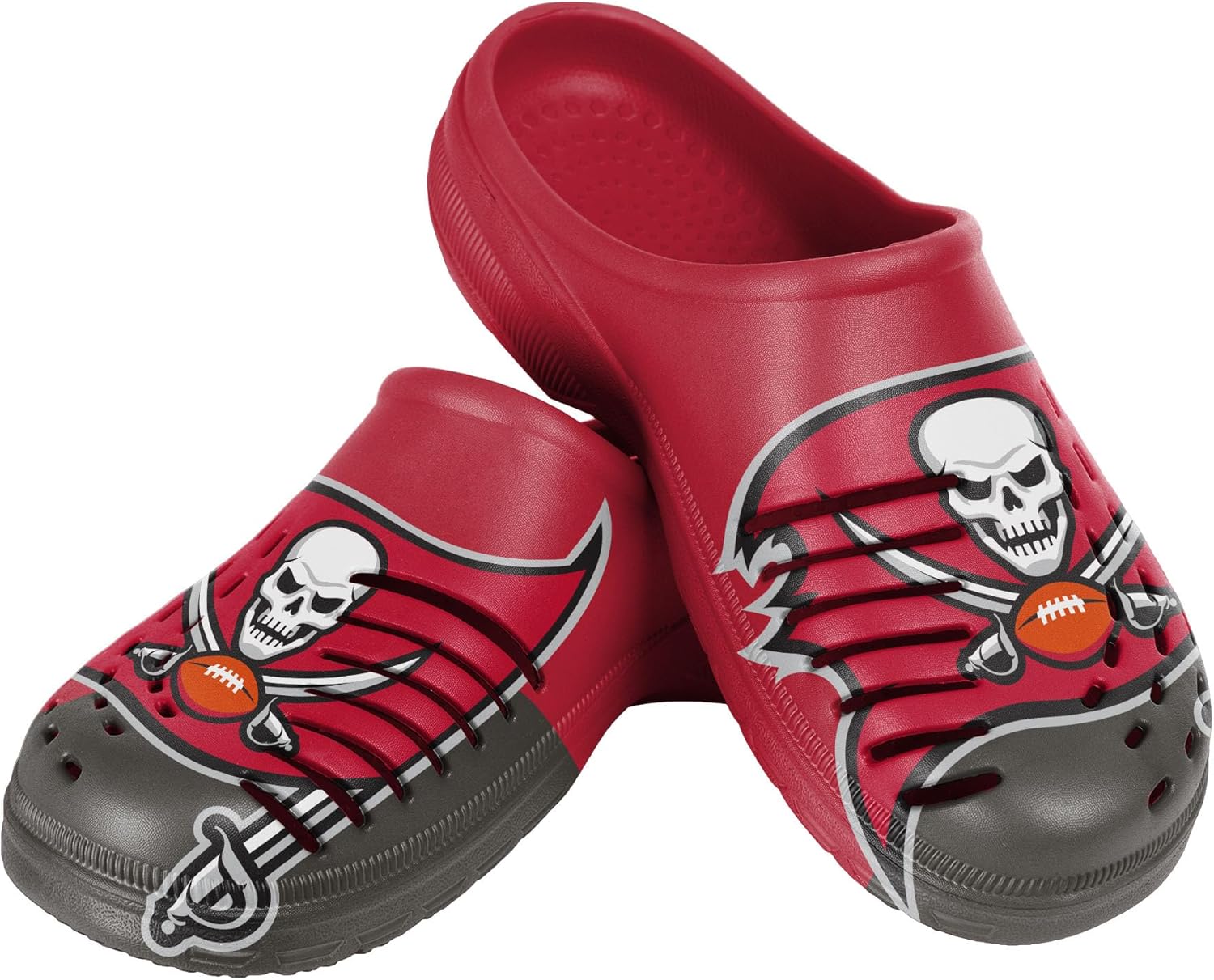 

Мужские сабо FOCO NFL с крупным логотипом команды, удобные водонепроницаемые слипоны, Tampa Bay Buccaneers