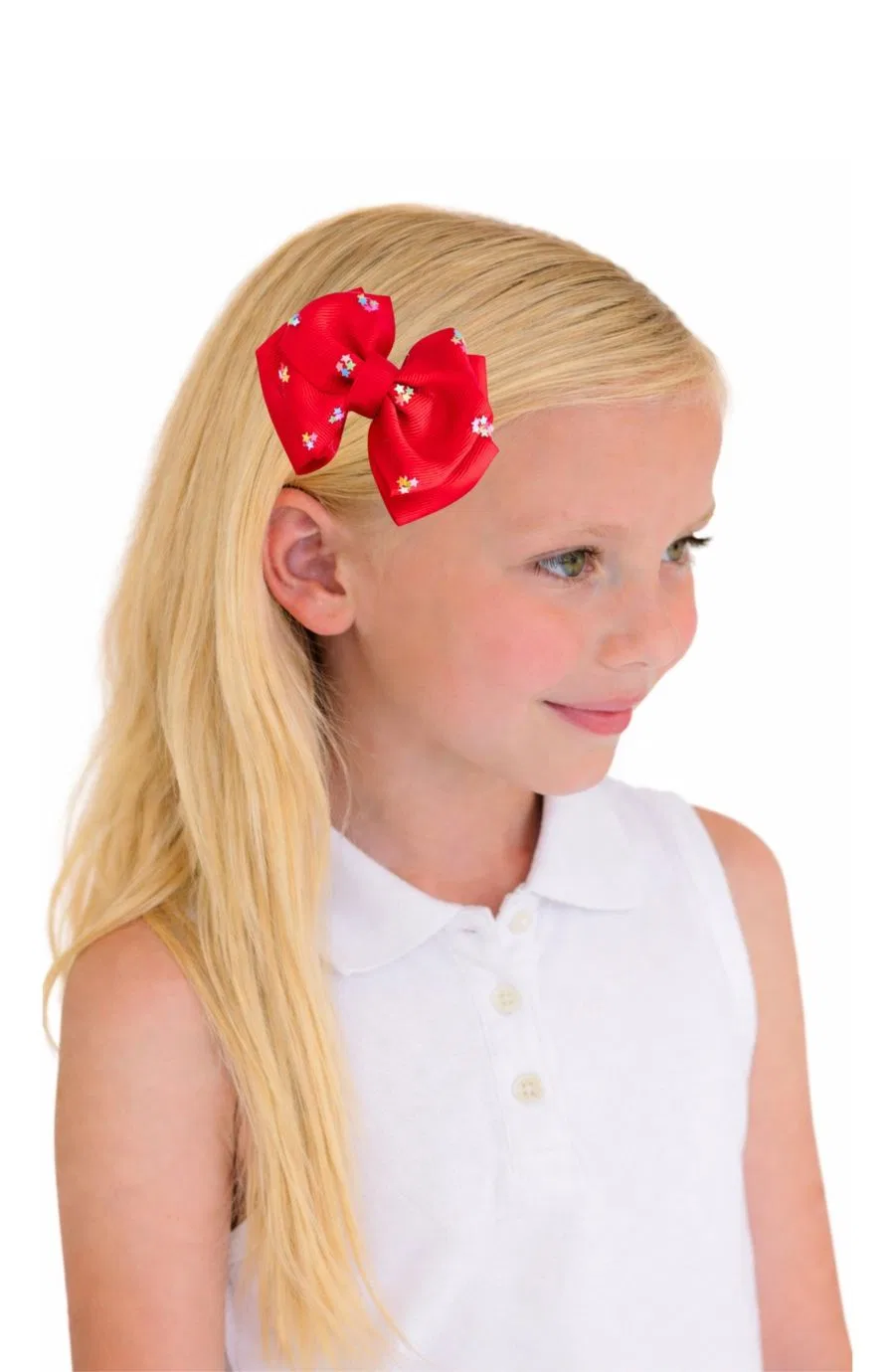 Набор летних бантиков для волос Girls Bits and Bows Little/Big Firecracker Bits & Bows, красный/белый/синий — фото 2