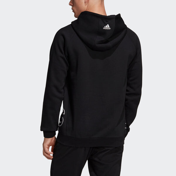 Толстовка Men's adidas Big Lo Hd Fl Logo Printing Pullover Sports Black, черный — фото 3