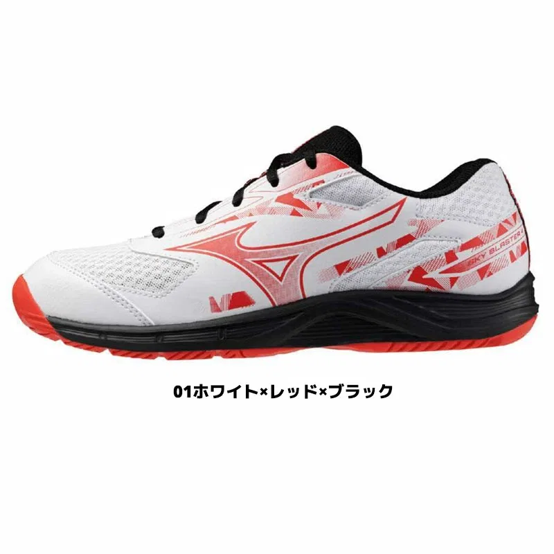 Бадминтонные кроссовки «Sky Blaster 4» от Mizuno, 01 White X Red X Black — фото 2