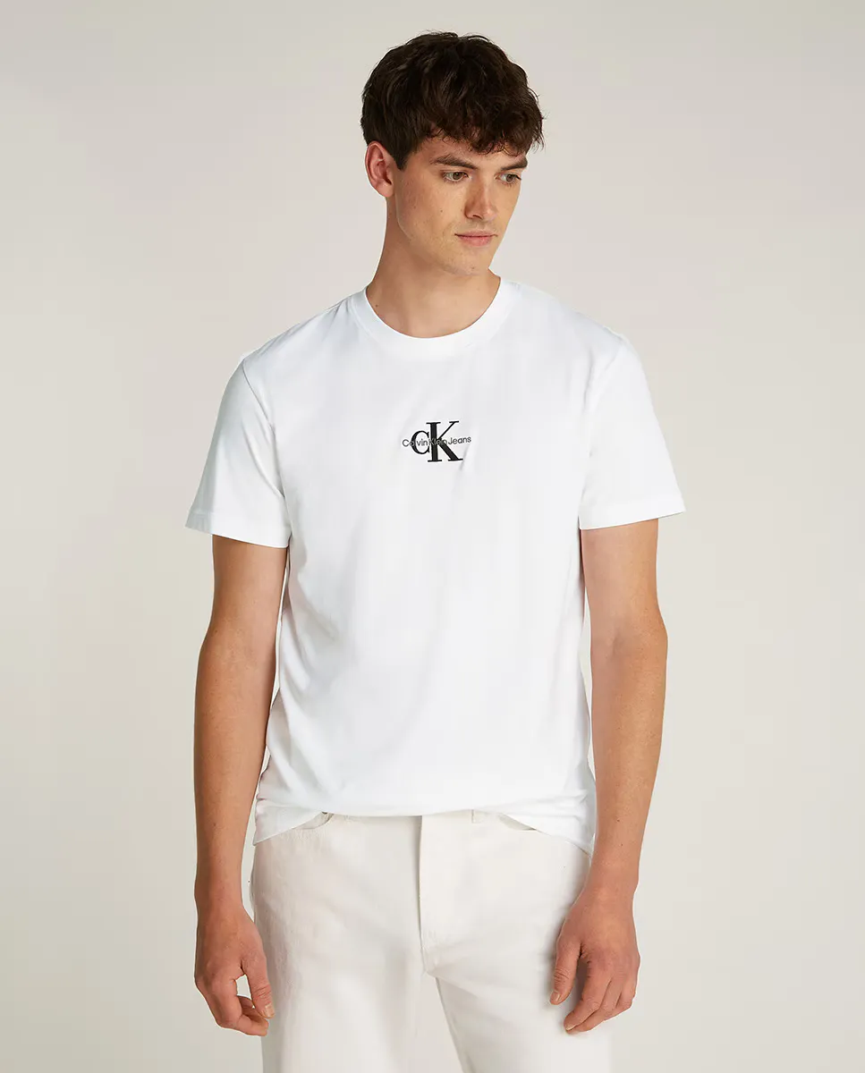 

Мужская футболка с короткими рукавами и логотипом Calvin Klein Jeans, белый