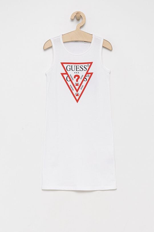 

Guess Детское хлопковое платье, белый