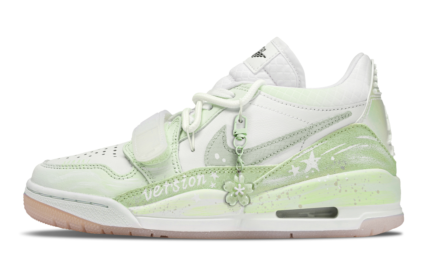 

Jordan Legacy 312 Green Apple Amusement Park Амортизирующие износостойкие дышащие баскетбольные кроссовки средней высоты в винтажном стиле
