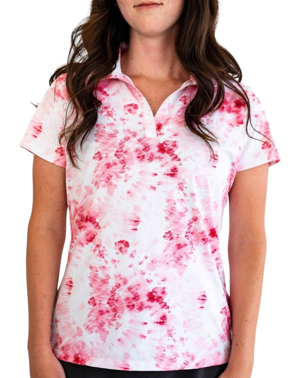 

Футболка-поло женская Yatta Golf, цвет sakura tie dye
