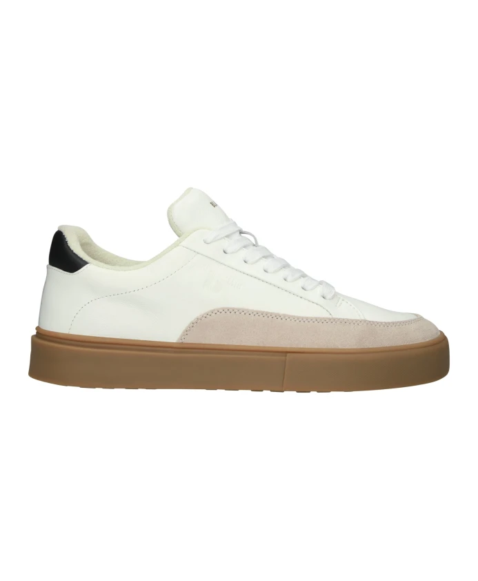 

Кварцевые кроссовки Beverly - EG560 белые с черными вставками (низкие) Blackstone, белый