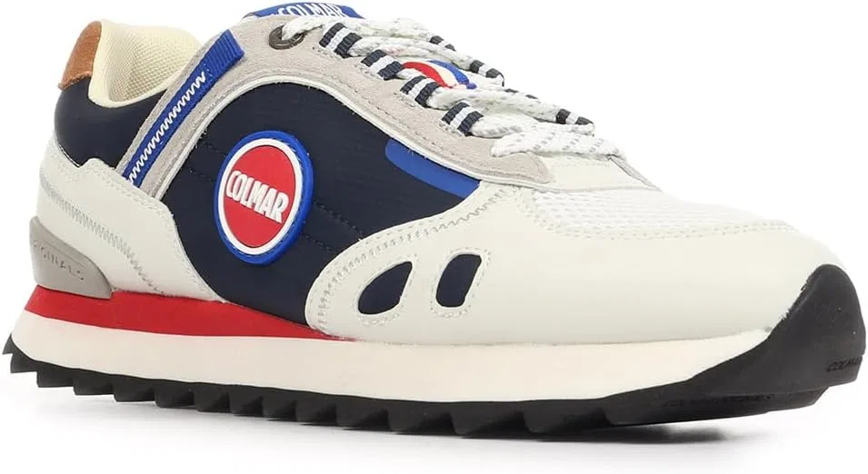 Кроссовки Colmar Unisex Travis Sport Dual Zapatillas, White Navy Red — фото 3