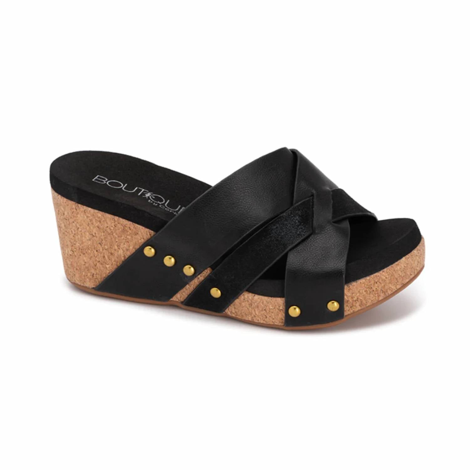 Женские босоножки Amuse Wedge - Medium In Black Corkys Footwear