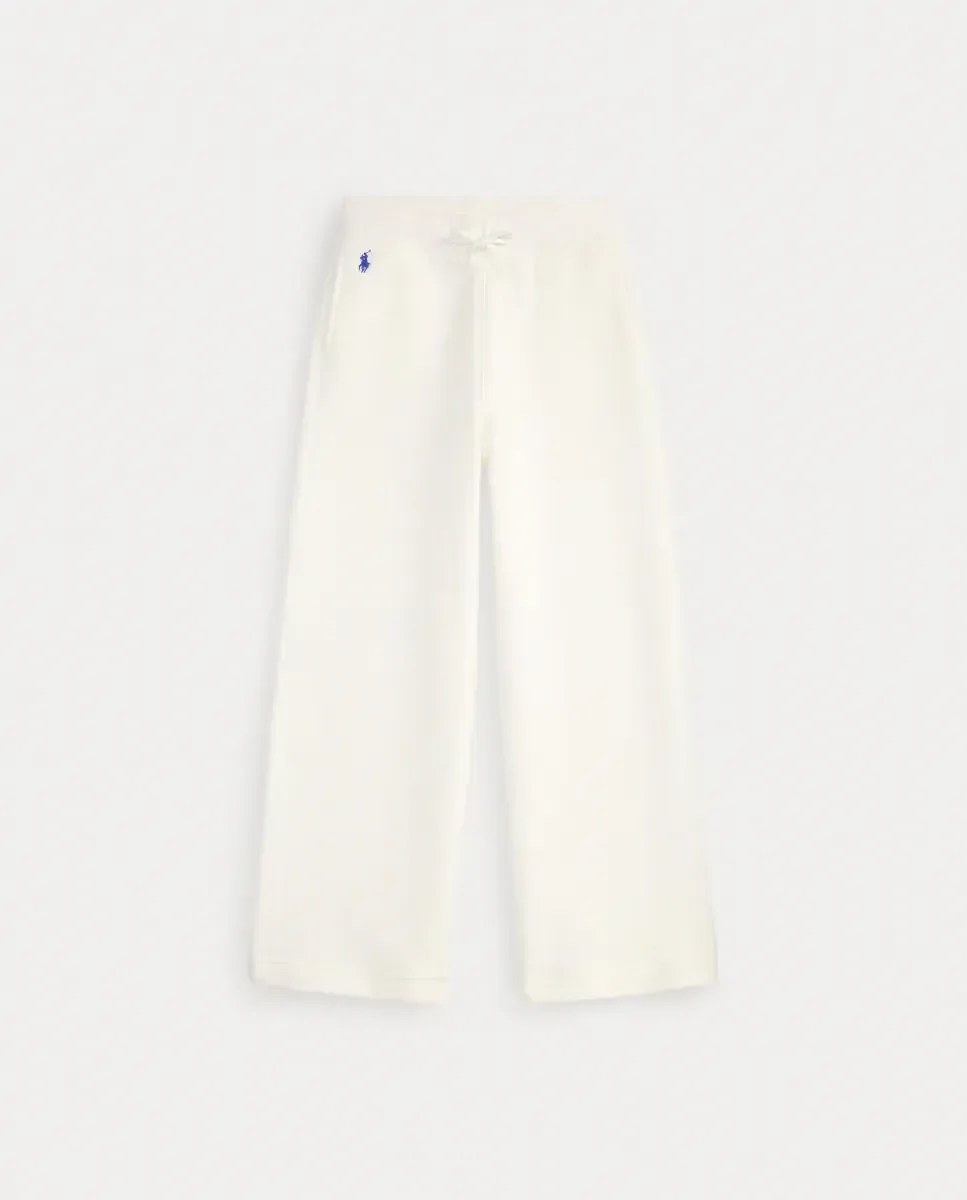 Спортивные брюки для девочки Wide Leg из хлопка Polo Ralph Lauren, белый