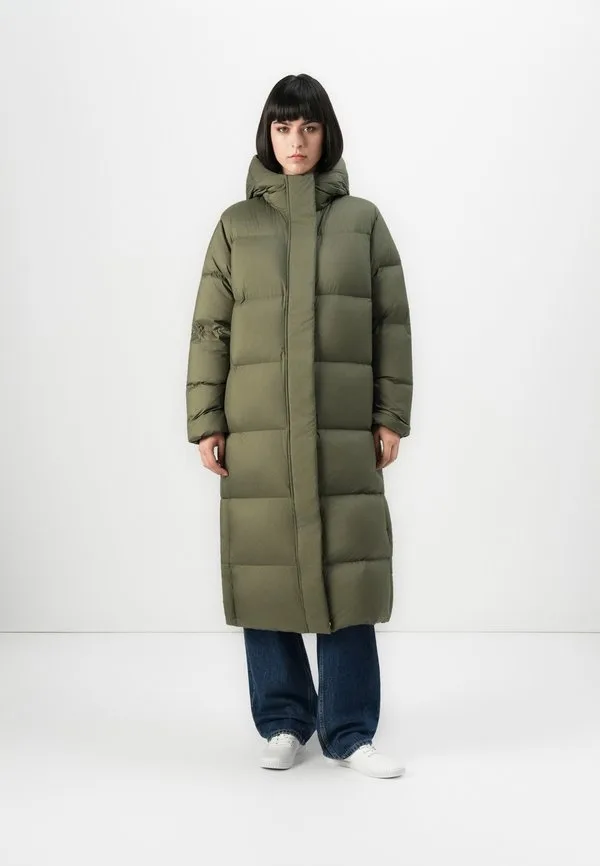 Современное длинное пуховое пальто Tommy Hilfiger, Utility Olive